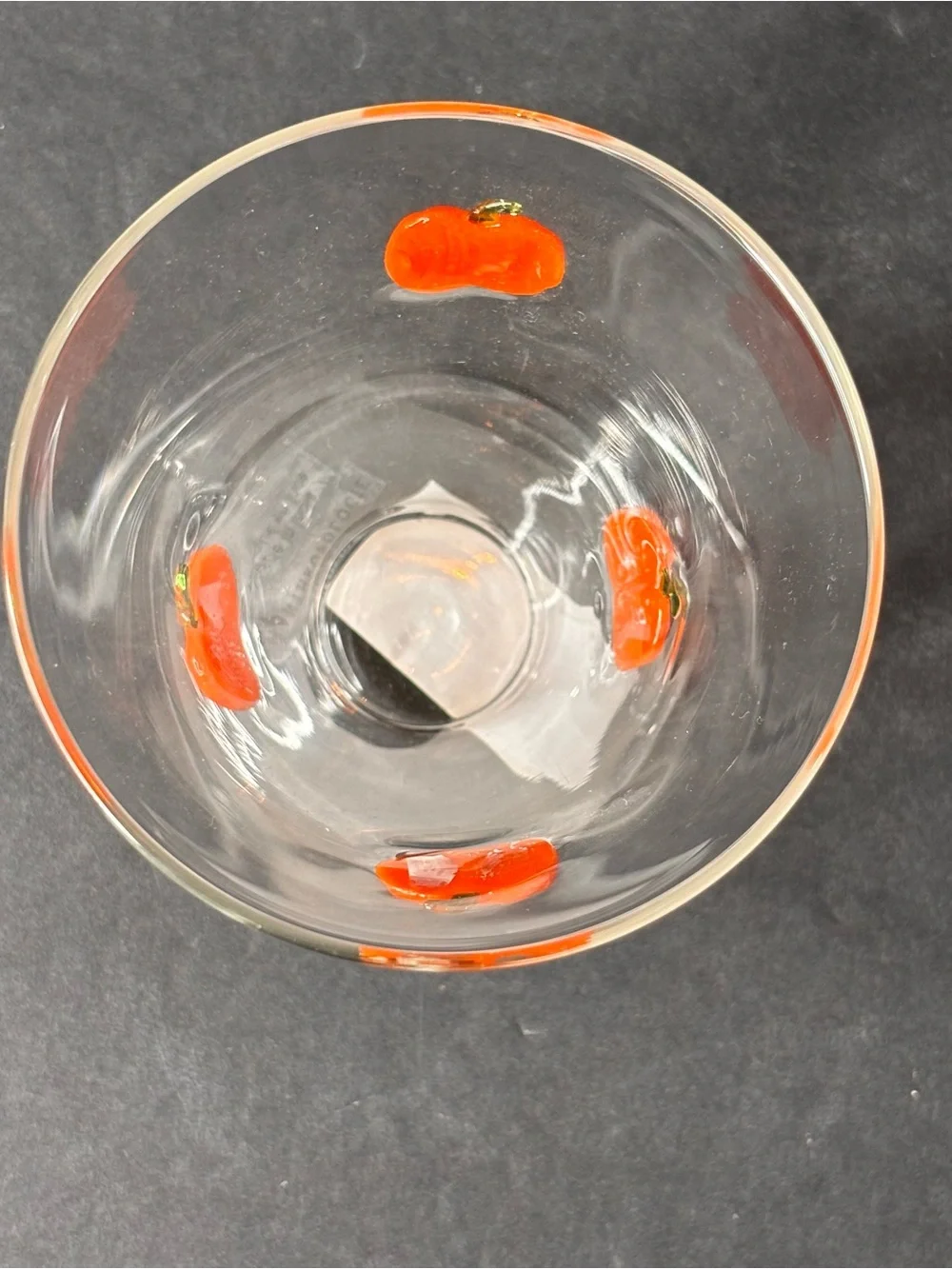 Anthropologie Halloween Icon Stemless Martini Glass Pumpkin